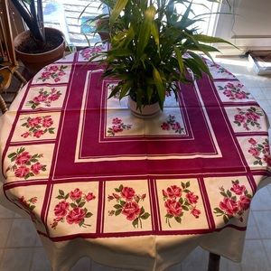 Floral tablecloth